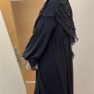 AÇELYA ELBİSE / FERACE SİYAH RENK