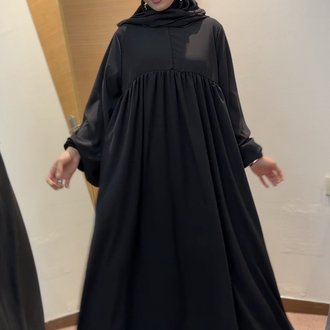 AÇELYA ELBİSE / FERACE SİYAH RENK