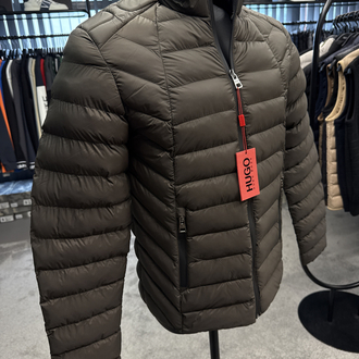 OUTLET ÜRÜNÜ Hugo Kaz Tüylü Şişme Mont (4555-petrol yeşili)