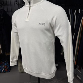 OUTLET ÜRÜNÜ Boss Yarım Fermuarlı Sweat (2502-Beyaz)