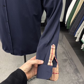 OUTLET ÜRÜNÜ Burberry Kırışmayan Gömlek (3094-Lacivert)
