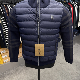 İthal Burberry Ekose Mont 4445 (Lacivert)