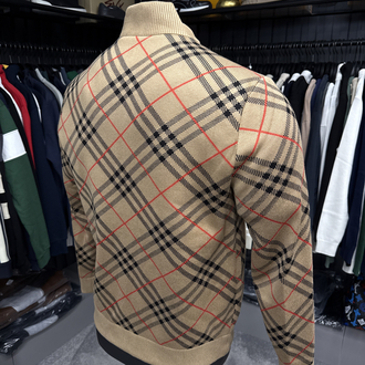OUTLET ÜRÜNÜ İthal Burberry Çelik Örme Triko (5054-Taba)