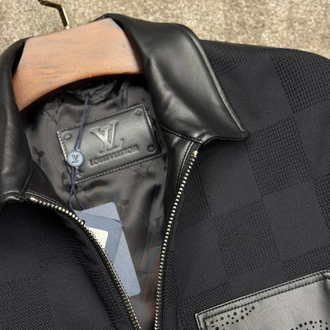 OUTLET ÜRÜNÜ İthal Louis Vuitton Çelik Örme Ceket (4781-Siyah)