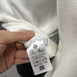 Outlet ürünü İthal Lora Pıana Triko Polo Yaka (M-1-Beyaz)