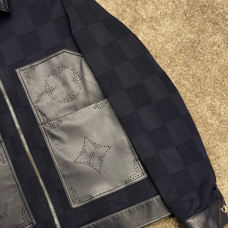 OUTLET ÜRÜNÜ İthal Louis Vuitton Çelik Örme Ceket (4781-Lacivert)