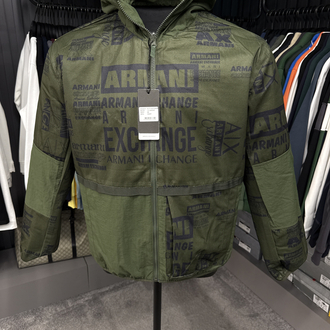 Outlet ürünü Armanı Exchange Çift Taraflı Kapüşonlu Yağmurluk (7207-Haki)