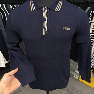 Outlet ürünü İthal Zegna Triko Polo Yaka (5012-Lacivert)