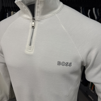 OUTLET ÜRÜNÜ Boss Yarım Fermuarlı Sweat (2502-Beyaz)
