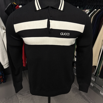 Outlet ürünü İthal Gucci Triko Polo Yaka (7206-Siyah)