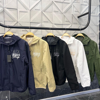 Outlet ürünü Armanı Exchange Çift Taraflı Kapüşonlu Yağmurluk (7207-Beyaz)