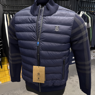 İthal Burberry Ekose Mont 4445 (Lacivert)