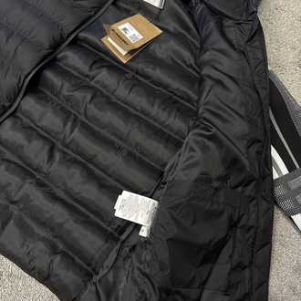İthal Burberry Kapşonlu Çelik Örme Mont 4639 (Siyah)