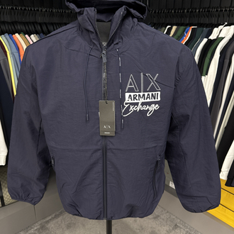 Outlet ürünü Armanı Exchange Çift Taraflı Kapüşonlu Yağmurluk (7207-Lacivert)