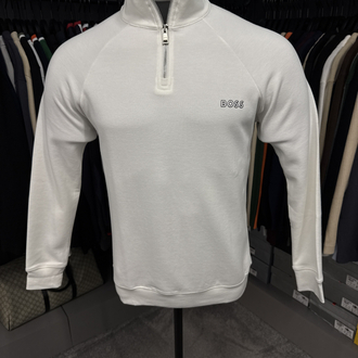OUTLET ÜRÜNÜ Boss Yarım Fermuarlı Sweat (2502-Beyaz)