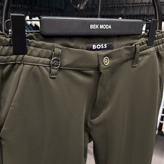 Boss Kışlık Kırışmayan Kumaş Jogger Pantolon (1284-Haki)