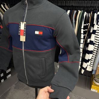 OUTLET ÜRÜNÜ Tommy Hılfıger Uzun Fermuarlı Sweat (444-Gri)