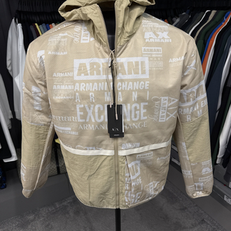 Outlet ürünü Armanı Exchange Çift Taraflı Kapüşonlu Yağmurluk (7207-Bej)