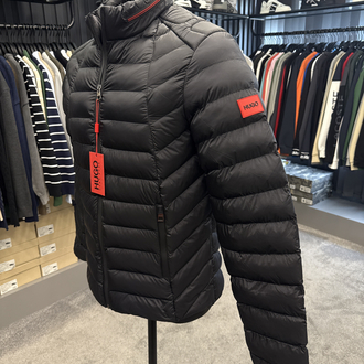 OUTLET ÜRÜNÜ Hugo Kaz Tüylü Şişme Mont (4555-Siyah)