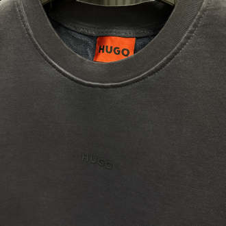 OUTLET ÜRÜNÜ Hugo Yıkamlı Kumaş SWEATSHİRT (8030-Lacivert)