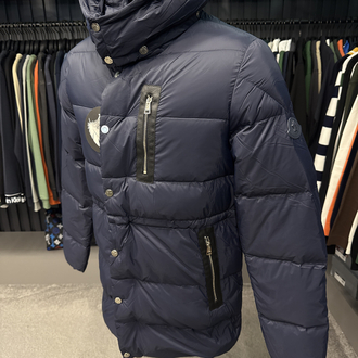 Outlet ürünü İthal Moncler Kaz Tüyü  Şişme Mont (80285-Lacivert)
