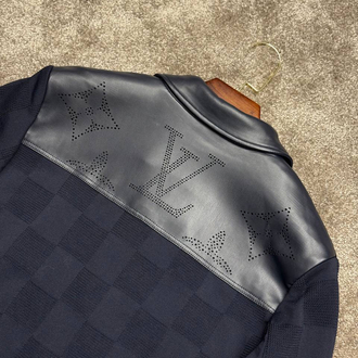 OUTLET ÜRÜNÜ İthal Louis Vuitton Çelik Örme Ceket (4781-Lacivert)