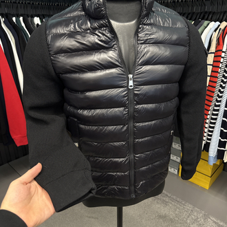 Outlet ürünü İthal Kaz Tüyü Moncler Mont(4760-Siyah)