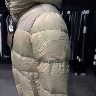 İthal Burberry Kaz Tüyü Şişme Mont (80247-Bej)