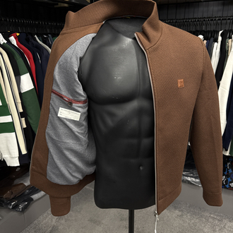 OUTLET ÜRÜNÜ İthal Brunello Cucınellı Çelik Örme Triko Ceket (Taba)