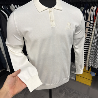 Outlet ürünü İthal Lora Pıana Triko Polo Yaka (M-1-Beyaz)