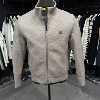 OUTLET ÜRÜNÜ İthal Brunello Cucınellı Çelik Örme Triko Ceket (Vizon)