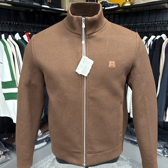 OUTLET ÜRÜNÜ İthal Brunello Cucınellı Çelik Örme Triko Ceket (Taba)