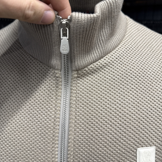 OUTLET ÜRÜNÜ İthal Brunello Cucınellı Çelik Örme Triko Ceket (Taş)