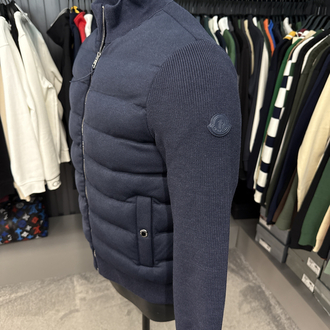 OUTLET ÜRÜNÜ İthal Moncler Kaz Tüyü Triko Mont (4767-Lacivert)