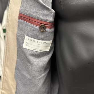 OUTLET ÜRÜNÜ İthal Brunello Cucınellı Çelik Örme Triko Ceket (Taş)