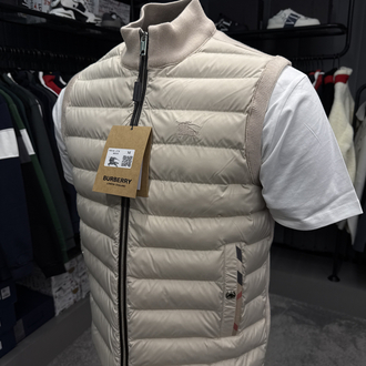 İthal Burberry Cep Detaylı Yelek 4778 (Bej)