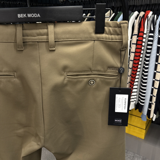 Boss Kışlık Kırışmayan Kumaş Jogger Pantolon (1287-Taba