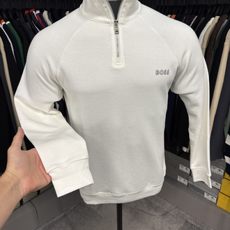 OUTLET ÜRÜNÜ Boss Yarım Fermuarlı Sweat (2502-Beyaz)