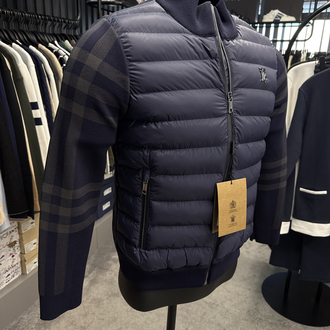 İthal Burberry Ekose Mont 4445 (Lacivert)