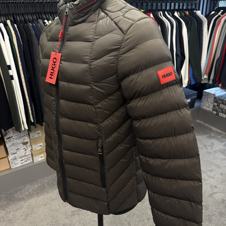 OUTLET ÜRÜNÜ Hugo Kaz Tüylü Şişme Mont (4555-petrol yeşili)