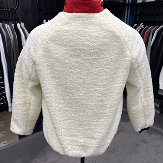 OUTLET ÜRÜNÜ Tommy Jeans Uzun Fermuarlı Polar Mont (Ekru)
