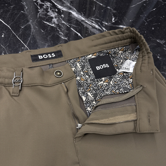 Boss Kışlık Kırışmayan Kumaş Jogger Pantolon (1287-Taba