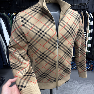 OUTLET ÜRÜNÜ İthal Burberry Çelik Örme Triko (5054-Taba)