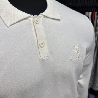 Outlet ürünü İthal Lora Pıana Triko Polo Yaka (M-1-Beyaz)