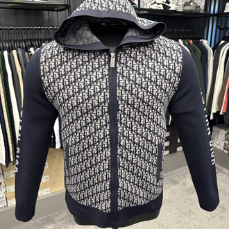 OUTLET ÜRÜNÜ İthal Christian Dior Çelik Örme Hoodie (Gri)