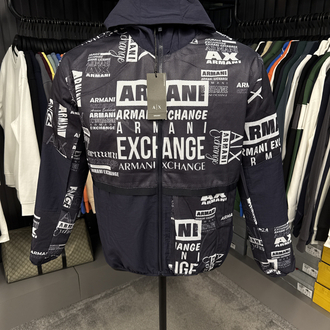 Outlet ürünü Armanı Exchange Çift Taraflı Kapüşonlu Yağmurluk (7207-Lacivert)