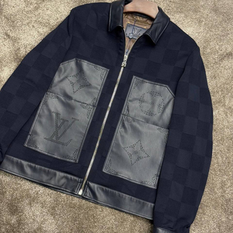 OUTLET ÜRÜNÜ İthal Louis Vuitton Çelik Örme Ceket (4781-Lacivert)