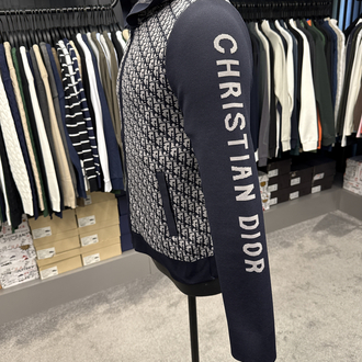 OUTLET ÜRÜNÜ İthal Christian Dior Çelik Örme Hoodie (Gri)