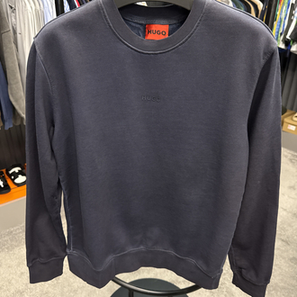 OUTLET ÜRÜNÜ Hugo Yıkamlı Kumaş SWEATSHİRT (8030-Lacivert)
