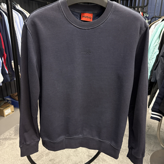 OUTLET ÜRÜNÜ Hugo Yıkamlı Kumaş SWEATSHİRT (8030-Lacivert)